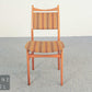 3x Vintage Stuhl Holz Polster Streifen Danish Design Mid Century Esszimmer Chair