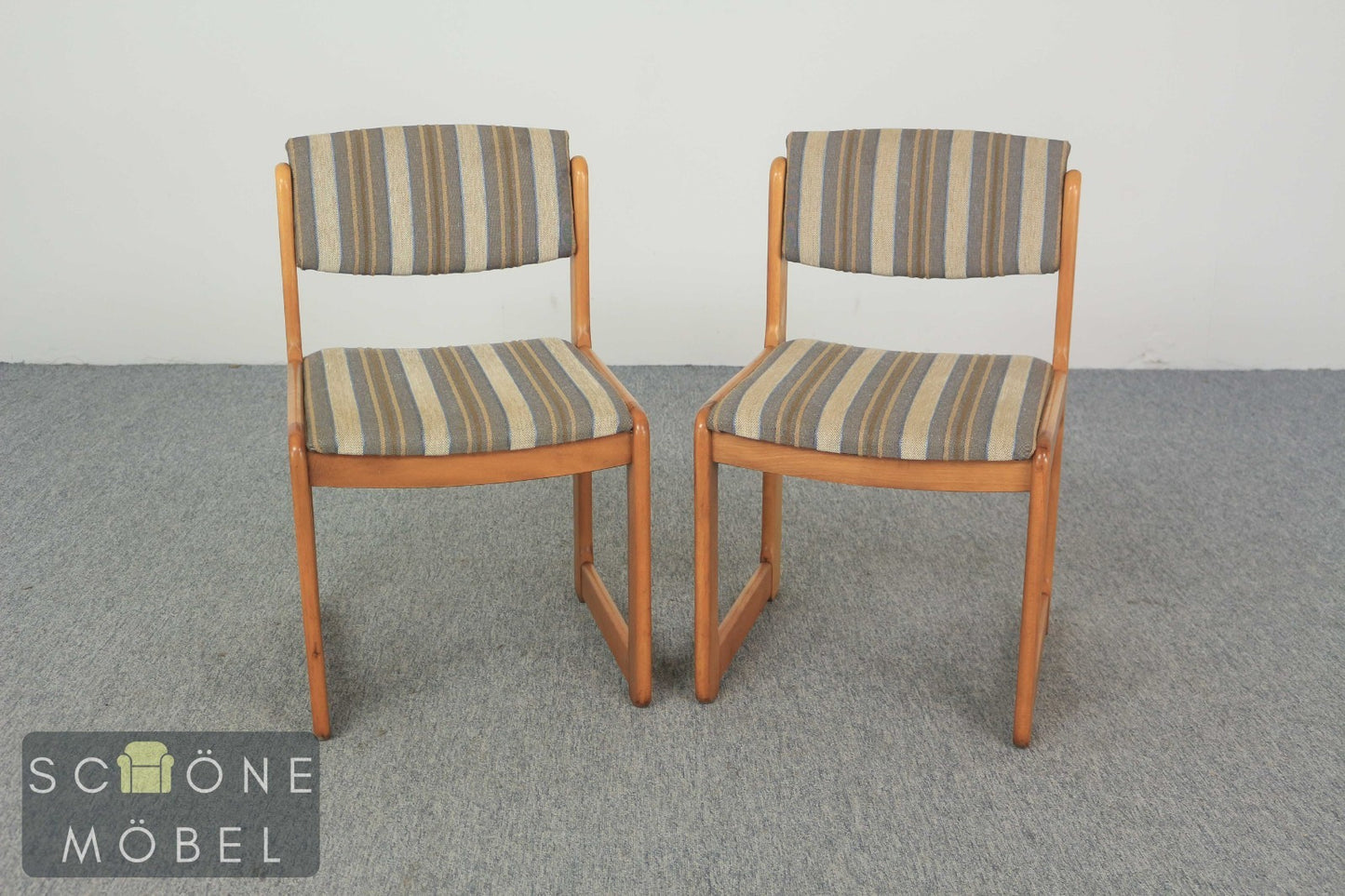 4 Danish Design Vintage Stühle Mid-Century Modern Essstühle Stuhl 60er Jahre