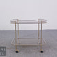 Servierwagen Barwagen Messing Rauchglas Vintage Hollywood Regency