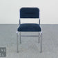 2er Set Design Stuhl Chrom Blau Polsterstuhl Set modern Stapelstuhl Vintage