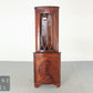 Biedermeier Stil Vitrinen Schrank / Eckschrank Mahagoni Glasvitrine Intarsie