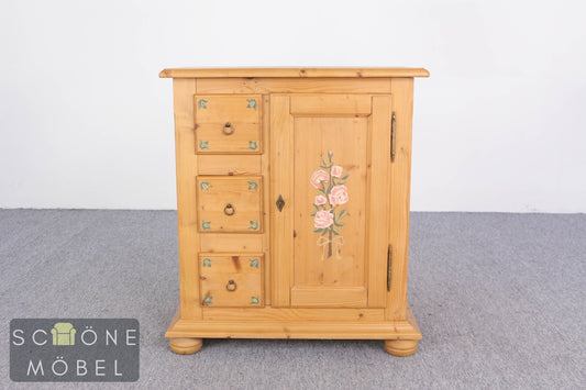 Massivholz Kommode Kiefer Bauernschrank Landhaus Nachtschrank Vintage