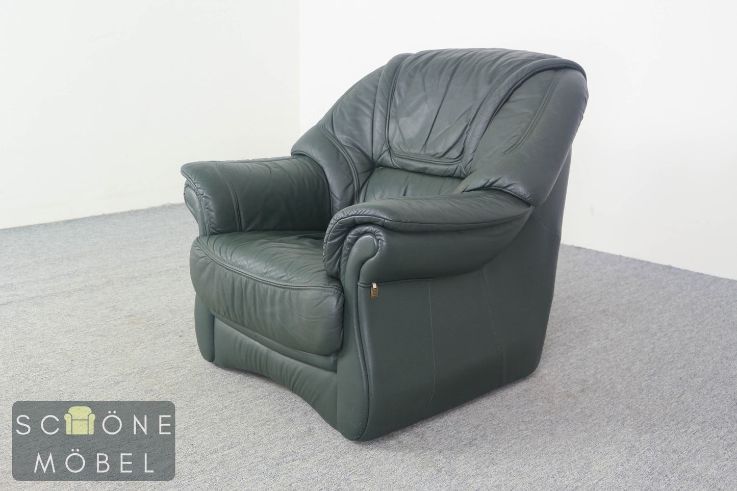 Bequemer Elastoform Leder Sessel Echtleder Armchair Fernsehsessel Moderner Stil