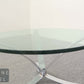 Runder Glascouchtisch mit Chrom im Roger Sprunger Stil Moderner Coffee Table