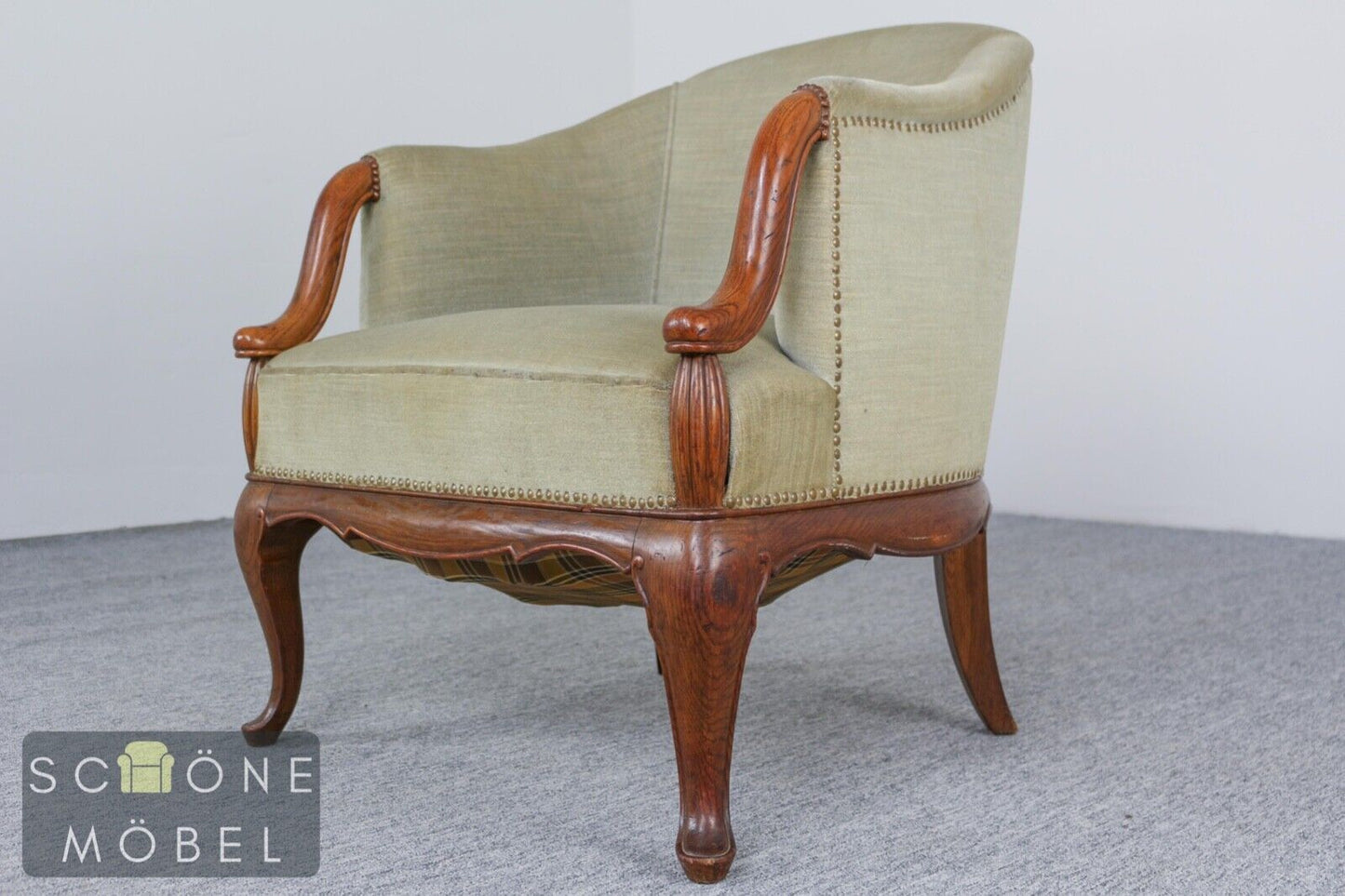 Wunderschöner Antik Sessel Barockstil Armlehnensessel Chair Empire Armchair