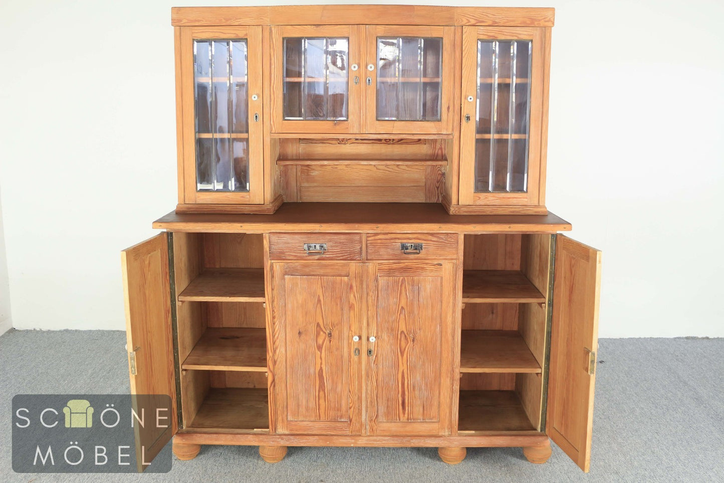 Schöner Jugendstil Küchenschrank Vintage Buffet Retro Küchenbuffet Massivholz