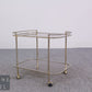 Servierwagen Barwagen Messing Rauchglas Vintage Hollywood Regency