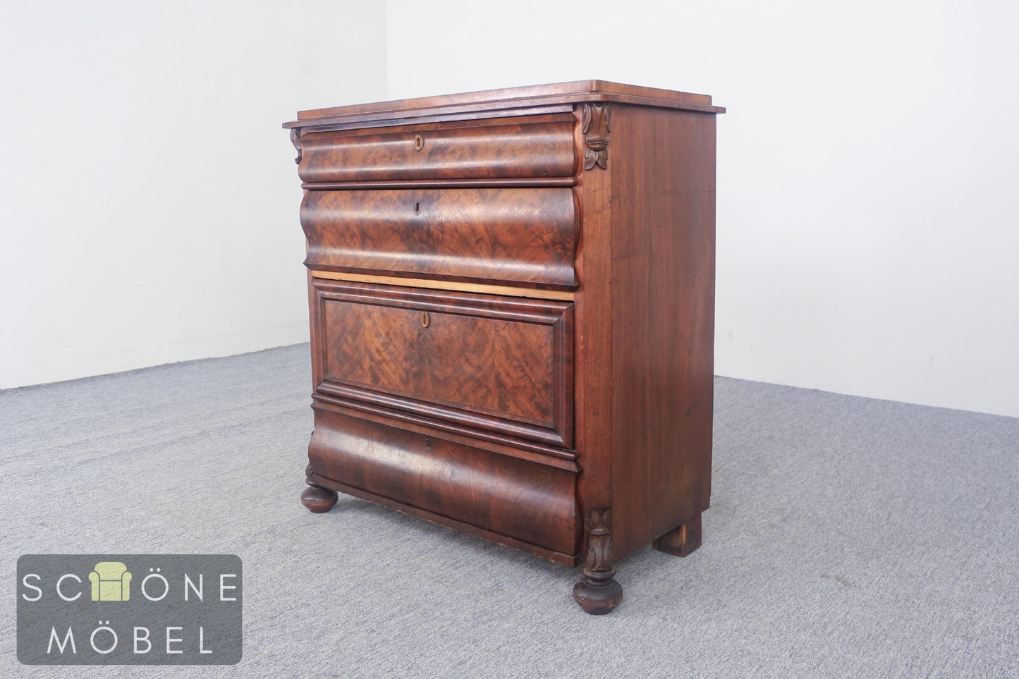 Hübsche Biedermeier Kommode Schränkchen Sideboard Anrichte Vertiko Antik Stil