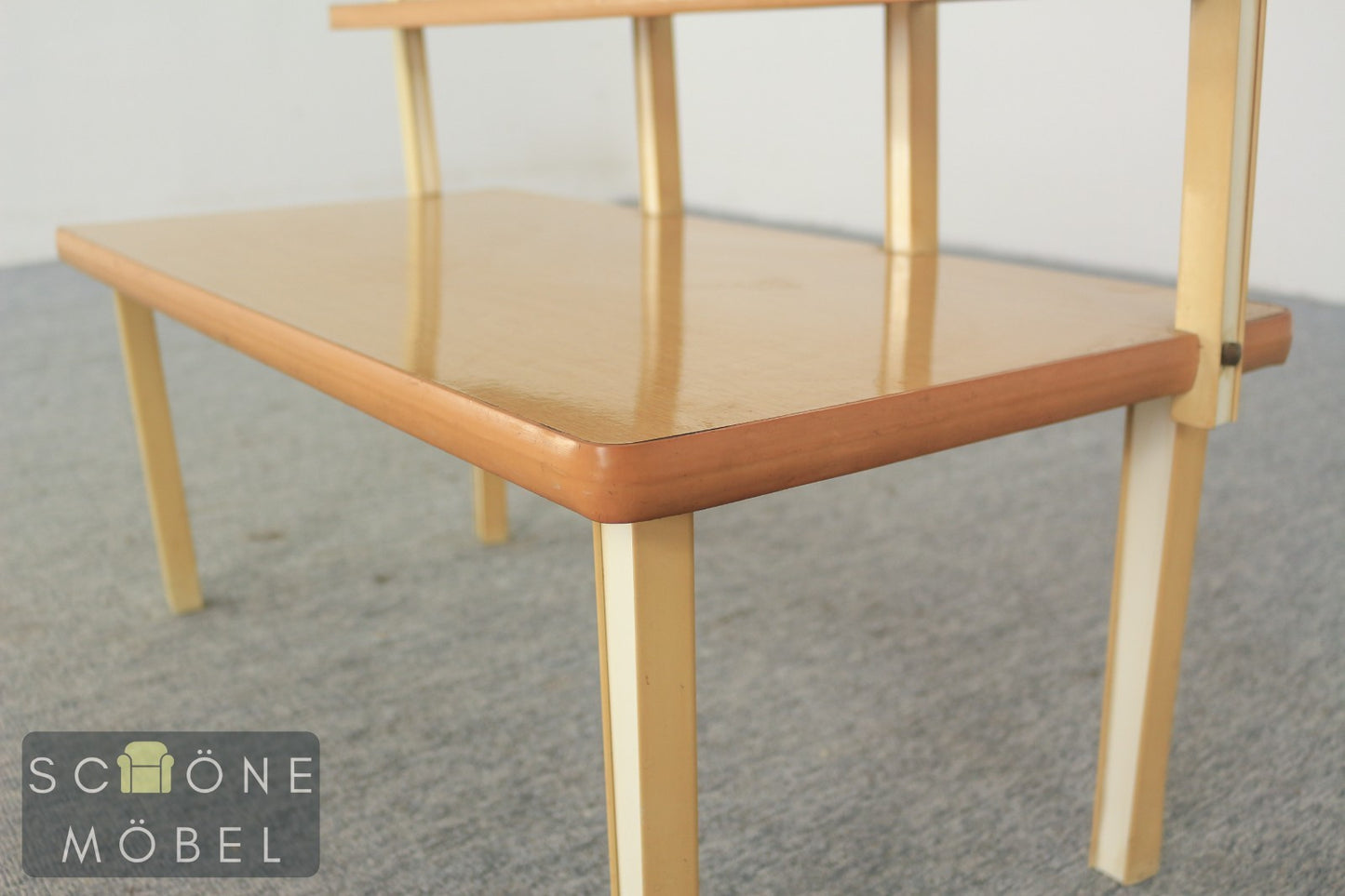 Vintage Pflanzenetagere Holz – 3 Ebenen Mid Century Blumenständer Beistelltisch