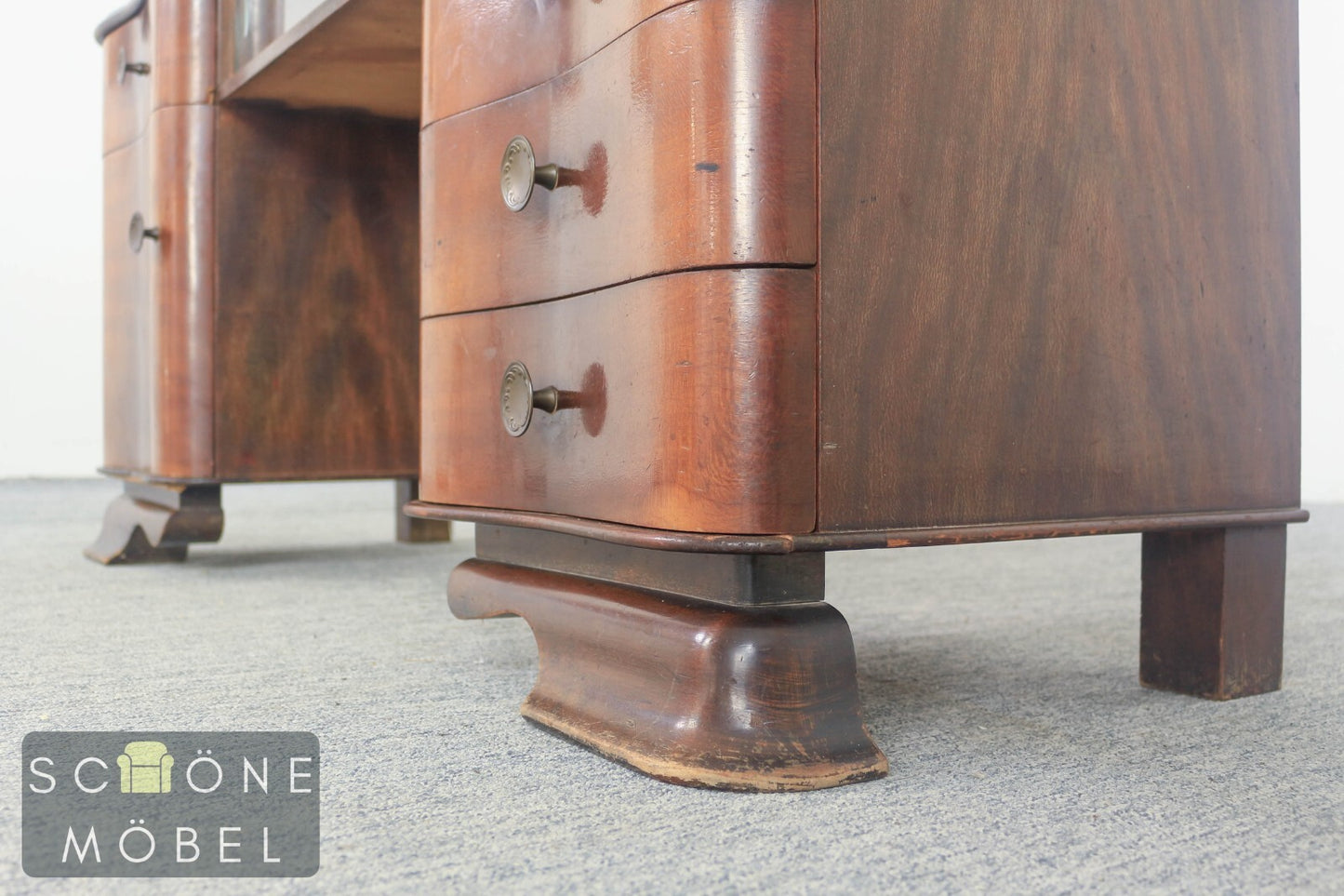 Art Deco Frisierkommode Spiegel Vintage Schminktisch Antik Stil Kommode Anrichte