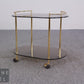 Servierwagen Barwagen Glas Messing Vintage Teewagen Rollwagen 70er