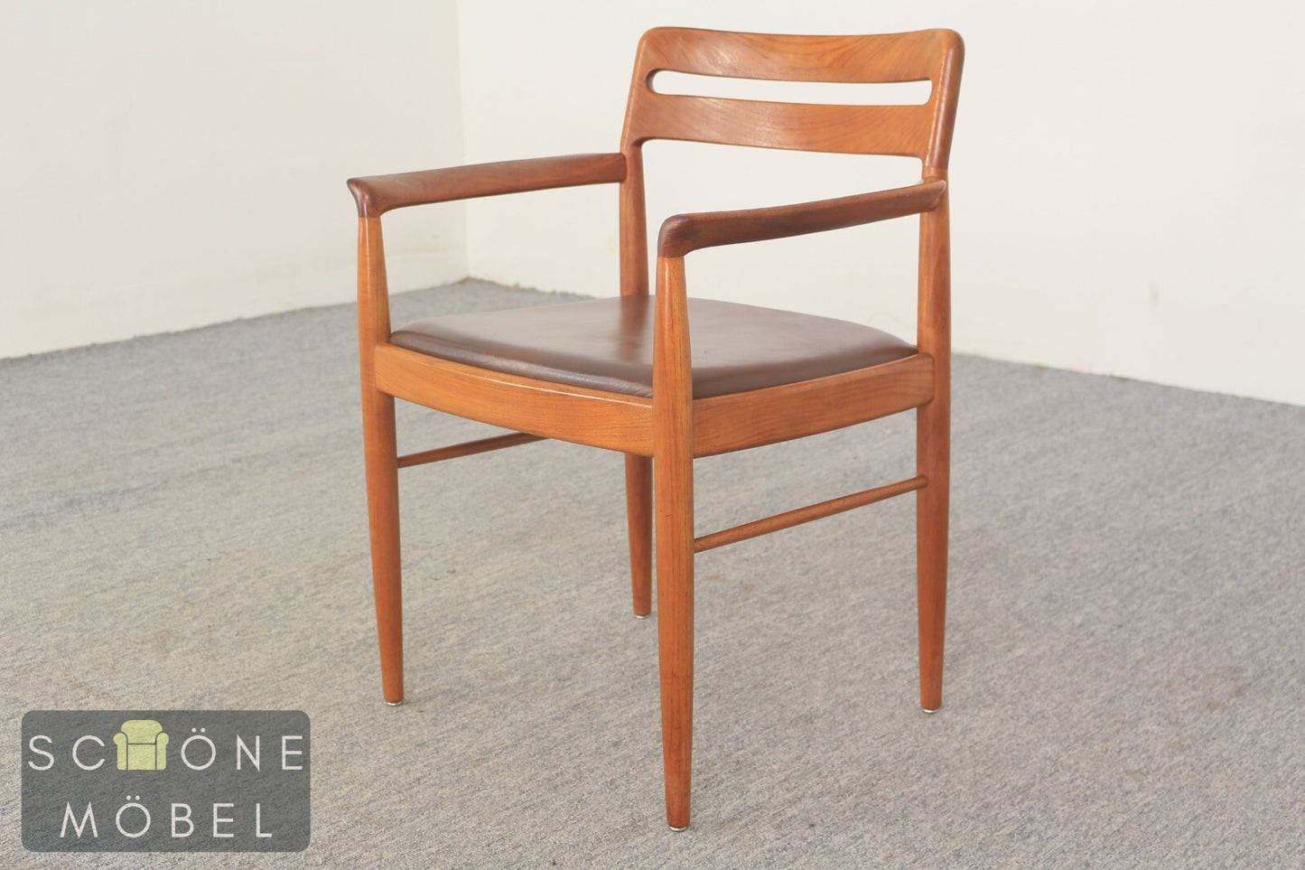 Danish Design Vintage Armlehnstuhl Mid Century Retro Stuhl 60er Jahre Leder