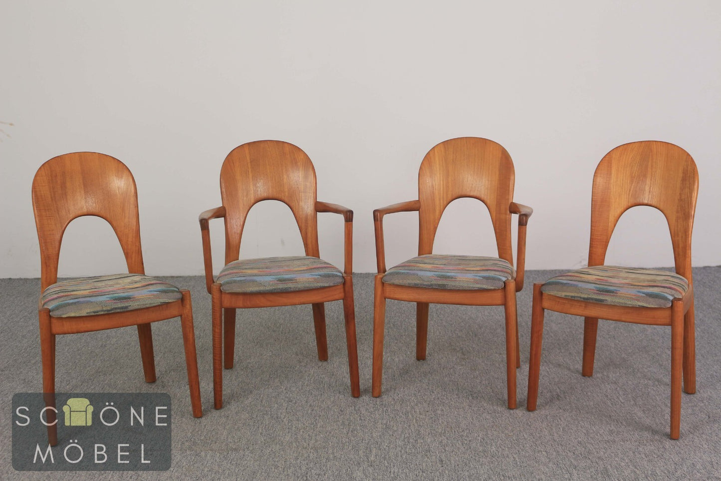 2er Set Vintage Stuhl von Koefoeds Hornslet / Danish Design Retro Chair