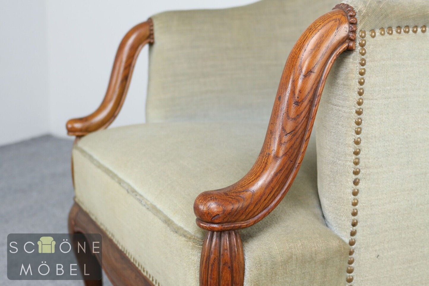 Wunderschöner Antik Sessel Barockstil Armlehnensessel Chair Empire Armchair