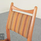 3x Vintage Stuhl Holz Polster Streifen Danish Design Mid Century Esszimmer Chair