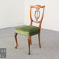 Antik Stil Stuhl Chippendale Esszimmerstuhl Samt Grün Massivholz Rokoko Vintage