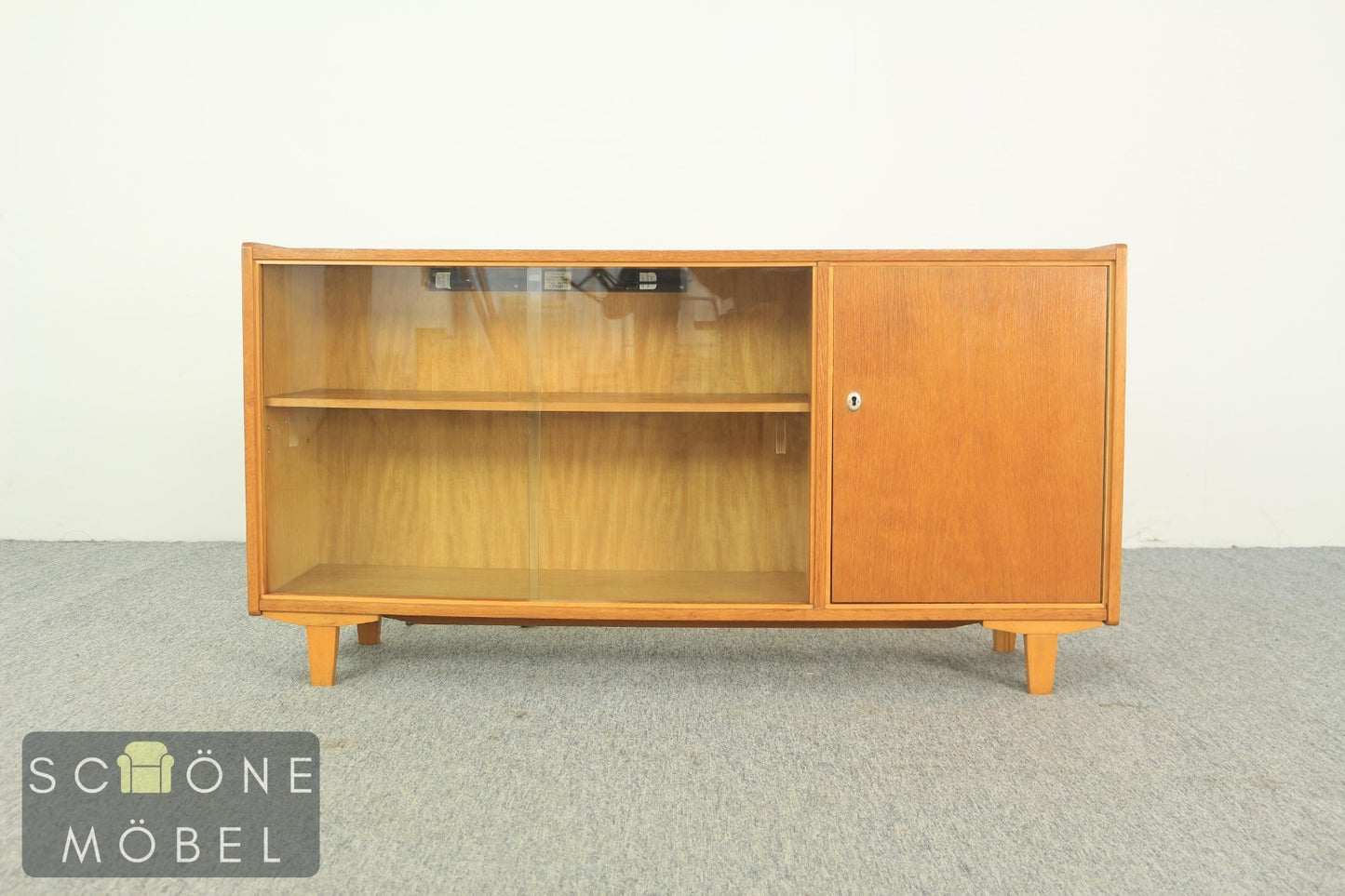 60er Jahre Sideboard Retro Kommode Mid Century Vitrine Vintage Schränkchen