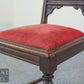 Antiker Holzstuhl Polsterstuhl Akzentstuhl Holzstuhl Samt Rot Vintage