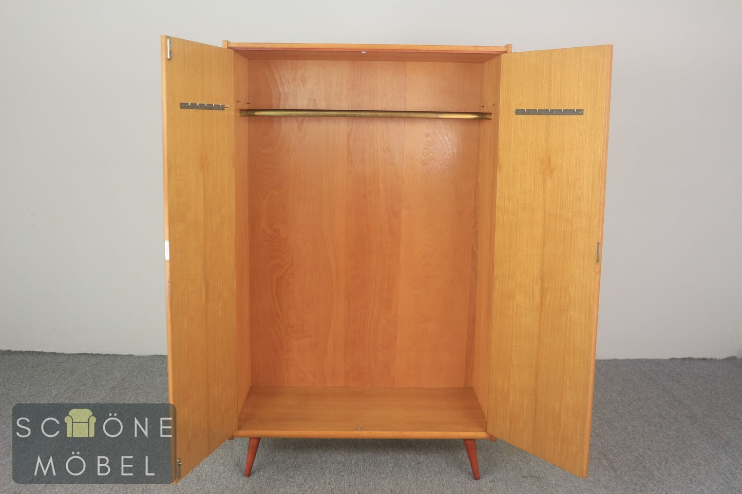 DDR Retro Kleiderschrank Mid Century Schrank Vintage 50er 60er Jahre Wardrobe