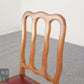 2er Set Vintage Holzstühle Set Vintage Esszimmerstühle mit rotem Leder Holz