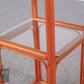 Rattan Blumenständer Pflanzenständer Regal Vintage Boho Bambus Design