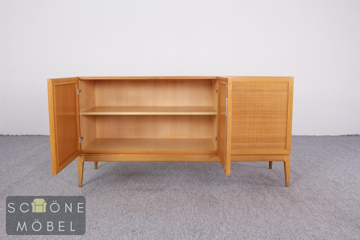 Vintage Sideboard mit Wiener Geflecht Rattan Kommode Danish Design Retro
