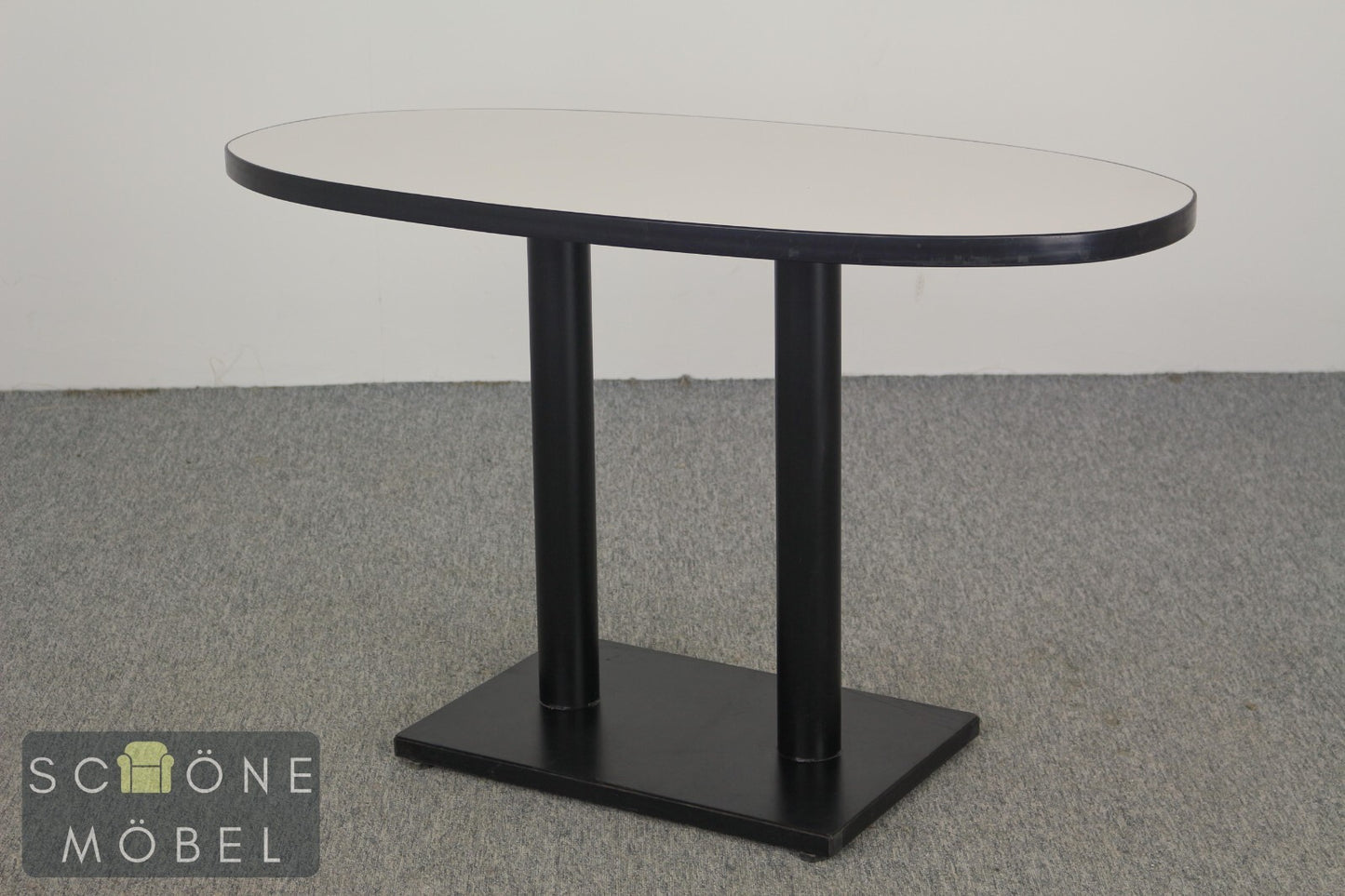 Ovaler Klassisch-moderner Tisch Retro Rund robuste Stahlbasis platzsparend