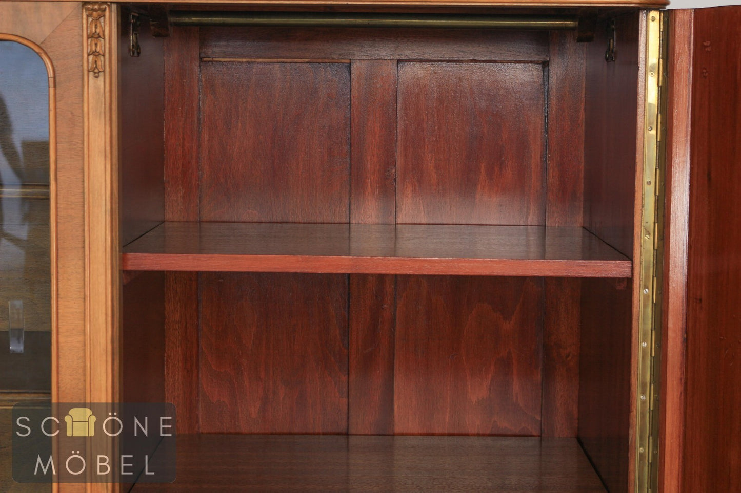 Chesterfield Schrank Landhausstil Vitrine Vintage  Glasschrank Geschirrschrank