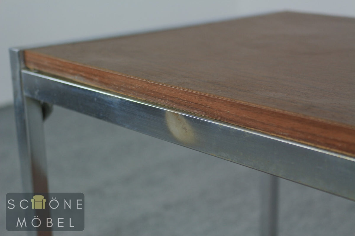 Vintage Beistelltisch Retro Regal Mid-Century Tisch Rollen