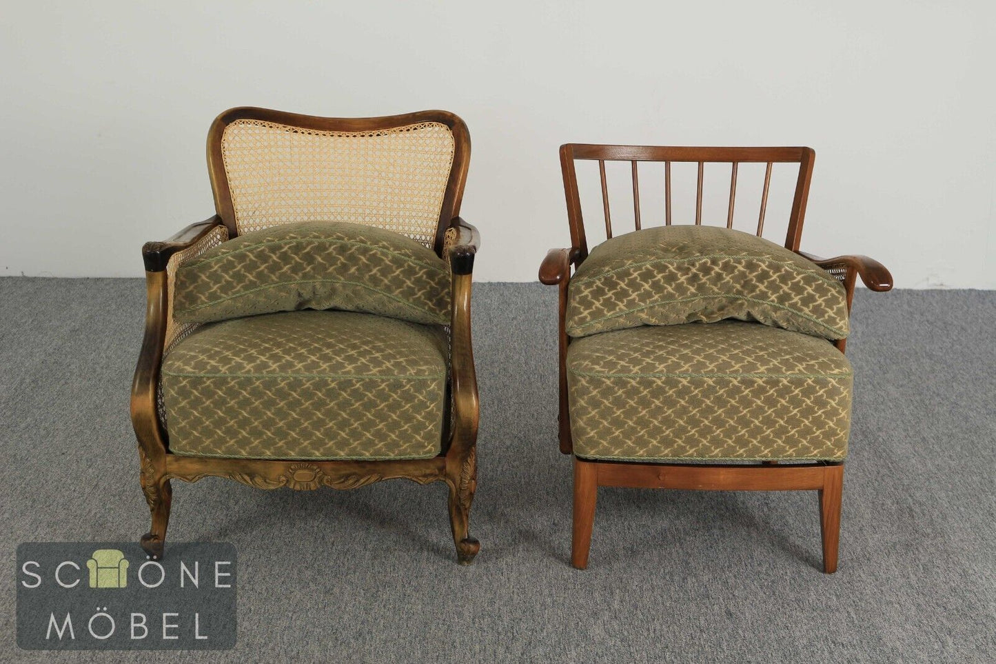 Art Deco Sessel Mid Century Wiener Geflecht Armchair Armlehnsessel Polstermöbel