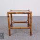 Italienischer Bambus Couchtisch Rauchglas 70er Vintage Beistelltisch Tisch