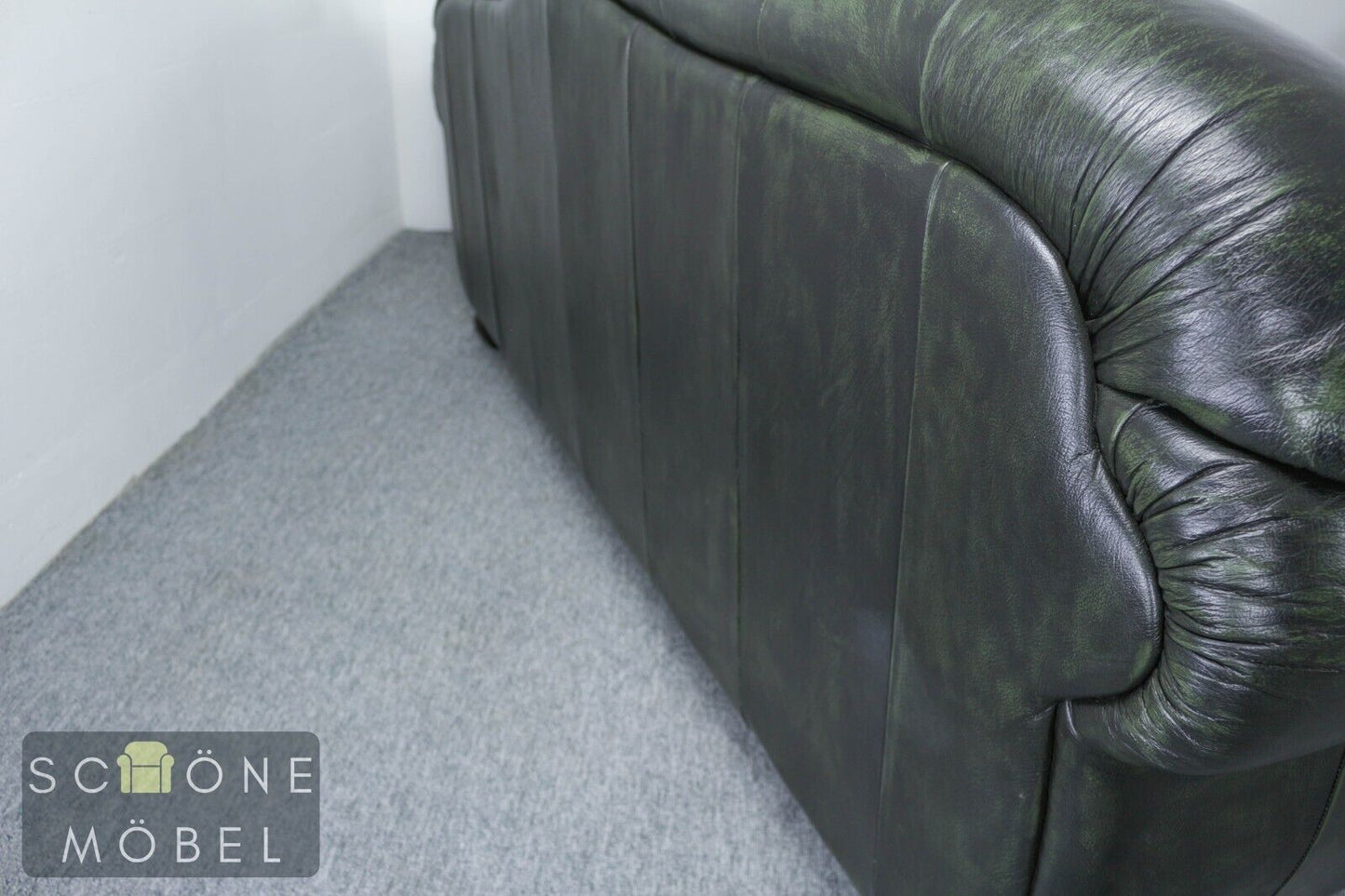 Chesterfield Design 3er Sofa 3 Sitzer Ledersofa Echtleder Leder Couch Armchair