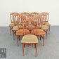 Antik Kolonialstil Stuhl Vintage Holzstuhl gepolstert Spindellehne massiv