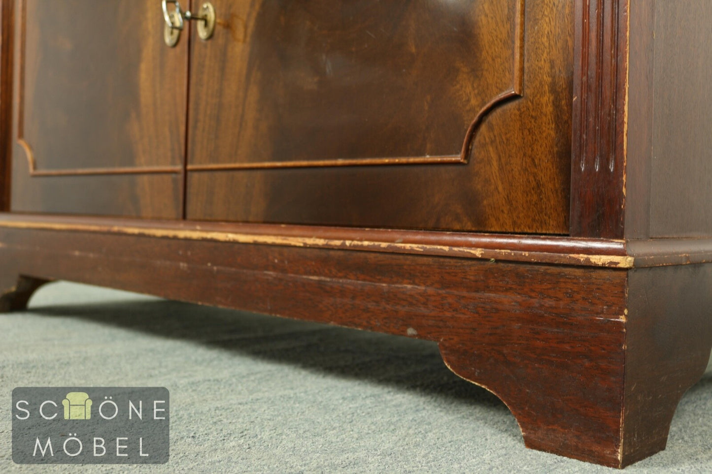 Schöne Antik Stil Vitrine Glasschrank Englisches Design Kommode Geschirrschrank