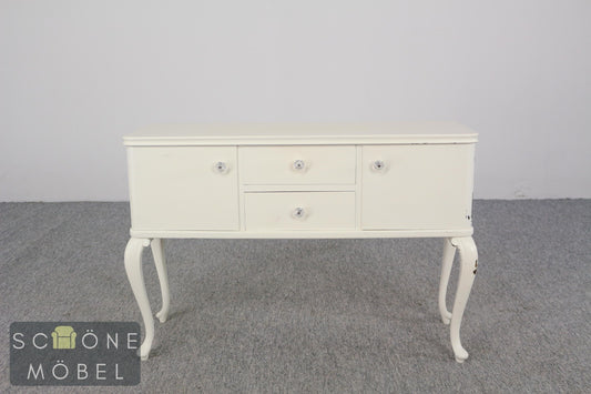 Vintage Chippendale Stil Sideboard Kommode Anrichte Weiß Barock Rokoko Schrank