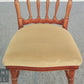 Antik Kolonialstil Stuhl Vintage Holzstuhl gepolstert Spindellehne massiv