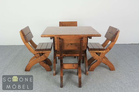 5x Esstisch Garten Tisch Landhaus Stil rechteckig Dining Table Gastro Möbel