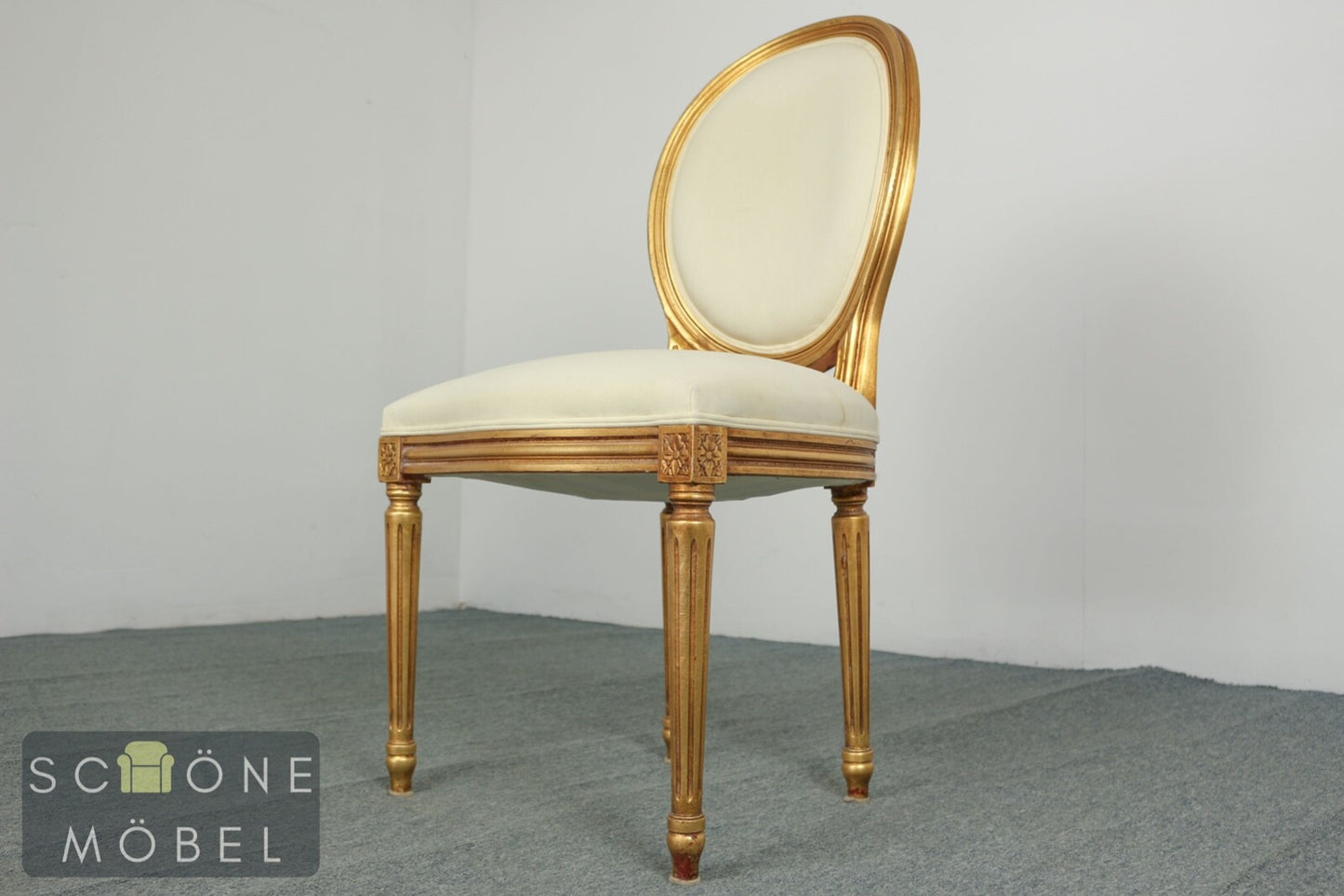 Schöner Antik Stil Stuhl Louis XVI Design Chair Essstuhl Shabby Vintage French