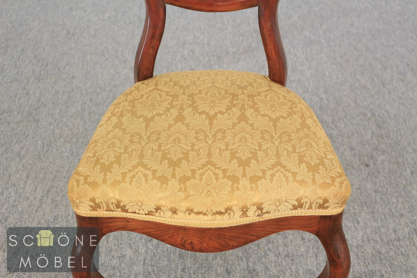 Antik Stil Stuhl Rundrücken Esszimmerstuhl Massivholz Rokoko Biedermeier Vintage
