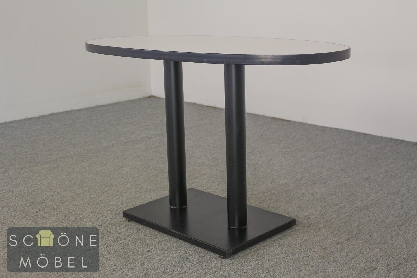 Ovaler Klassisch-moderner Tisch Retro Rund robuste Stahlbasis platzsparend