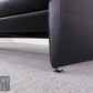 Designer Ledersofa Schwarz Zweisitzer Lounge Sofa im De-Sede Stil