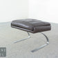 Leder Fußhocker dunkelbraun Mid-Century-inspiriert Hocker im Danish Design