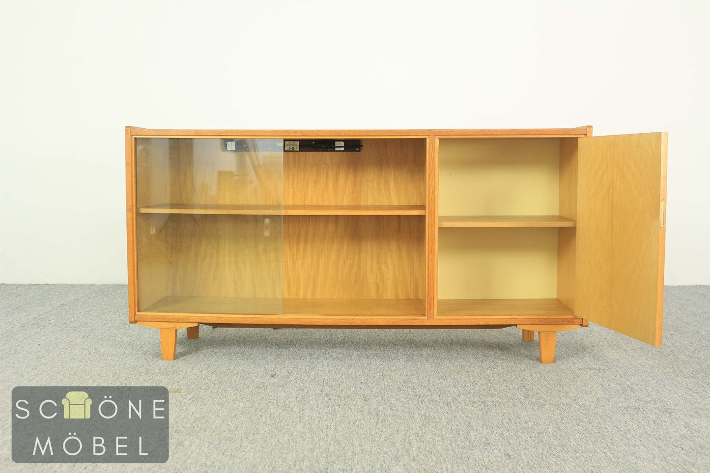60er Jahre Sideboard Retro Kommode Mid Century Vitrine Vintage Schränkchen