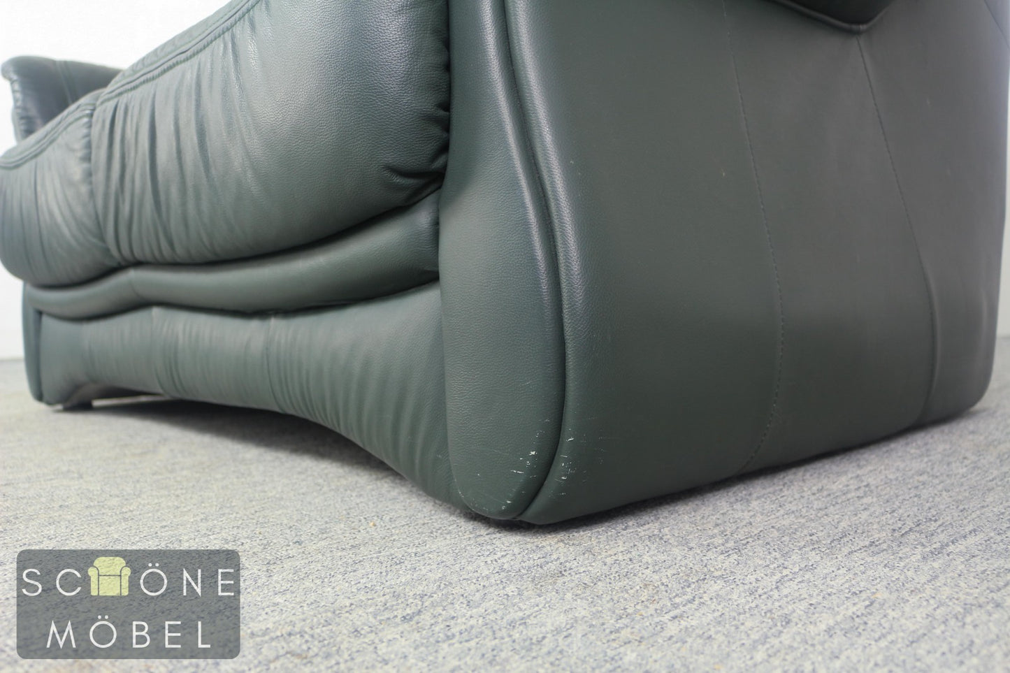 Bequeme Elastoform Leder 2er Sofa Echtleder Couch Couchgarnitur 2 Sitzer