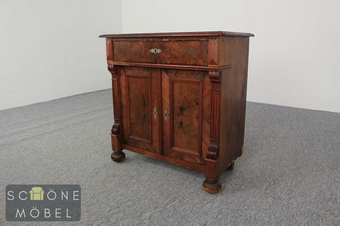 Antike Louis Philippe Anrichte um 1880 Sideboard Schränkchen Kommode Gründerzeit